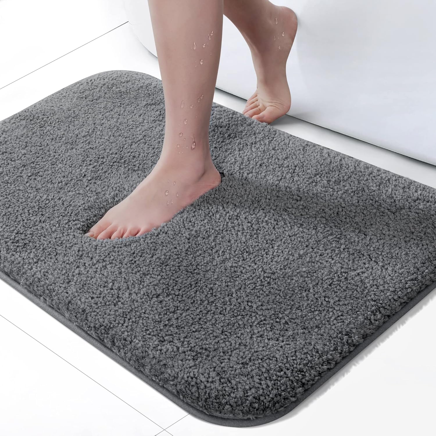 VannySucci 24x16 Non-Slip Bath Mat with Microfiber