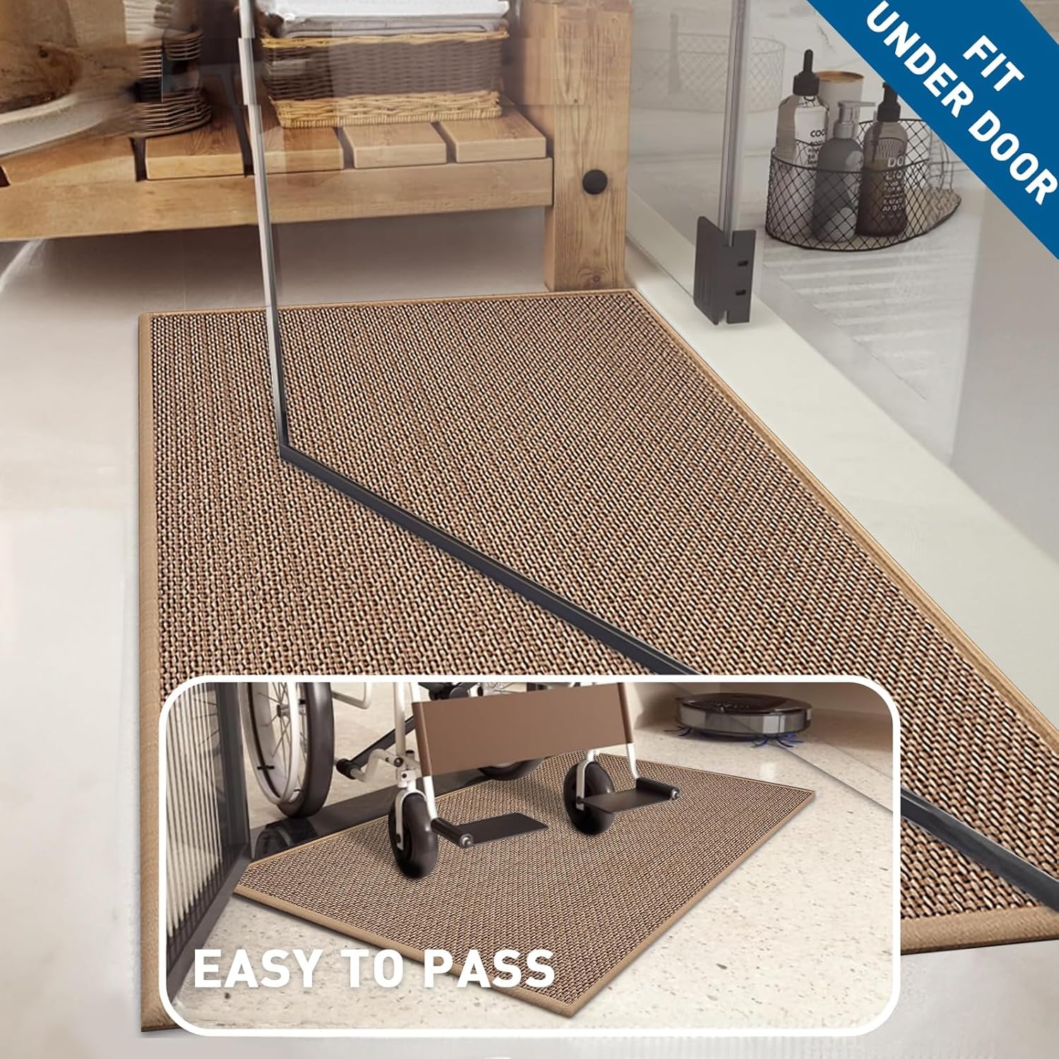 Hoolqxo Non-Slip Quick Dry Bath Mat 157 x 236