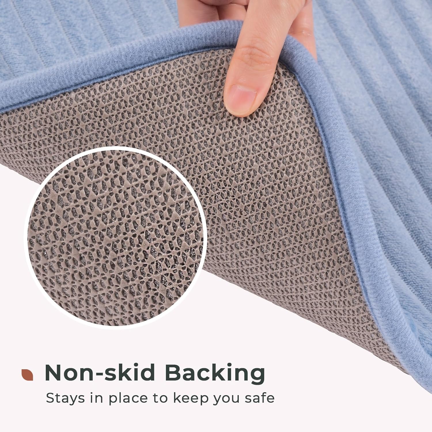 FRESHMINT Ultra Soft Charcoal Bath Mat 17x24 Non-Slip