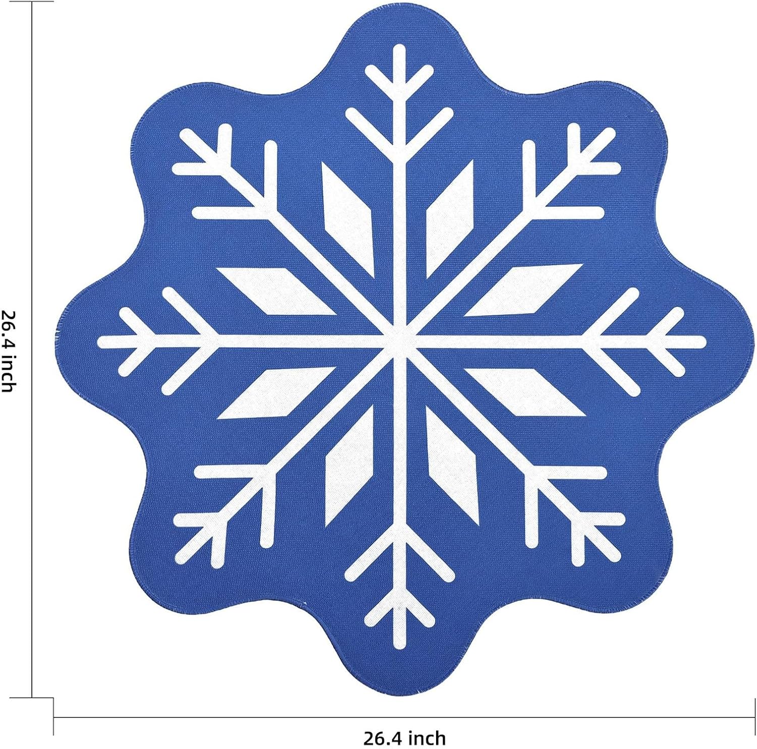 KELINFONG Snowflake Pattern Non-Slip Bath Mat 26x26 Inch