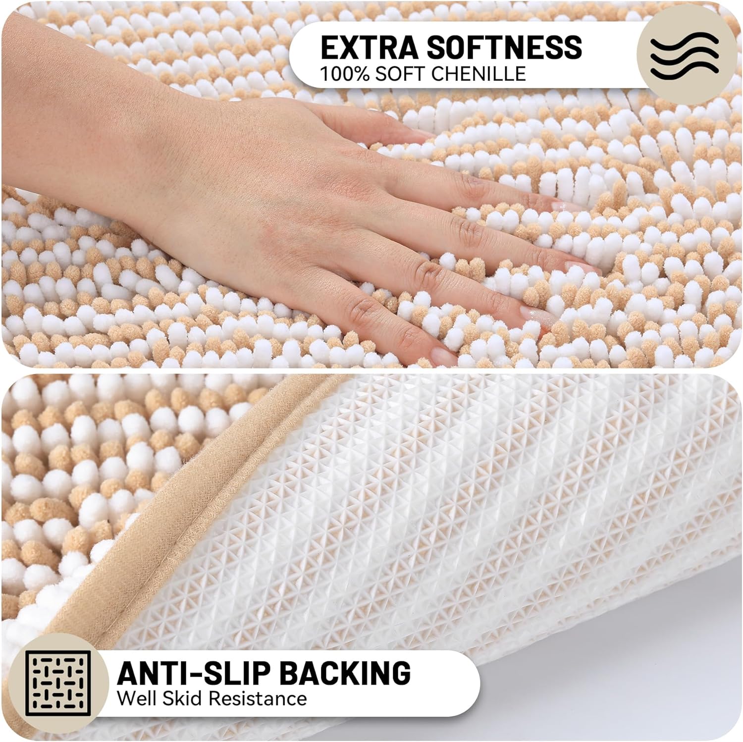 NUOVARUGS Ultra-Soft 2-Piece Bath Rug Set