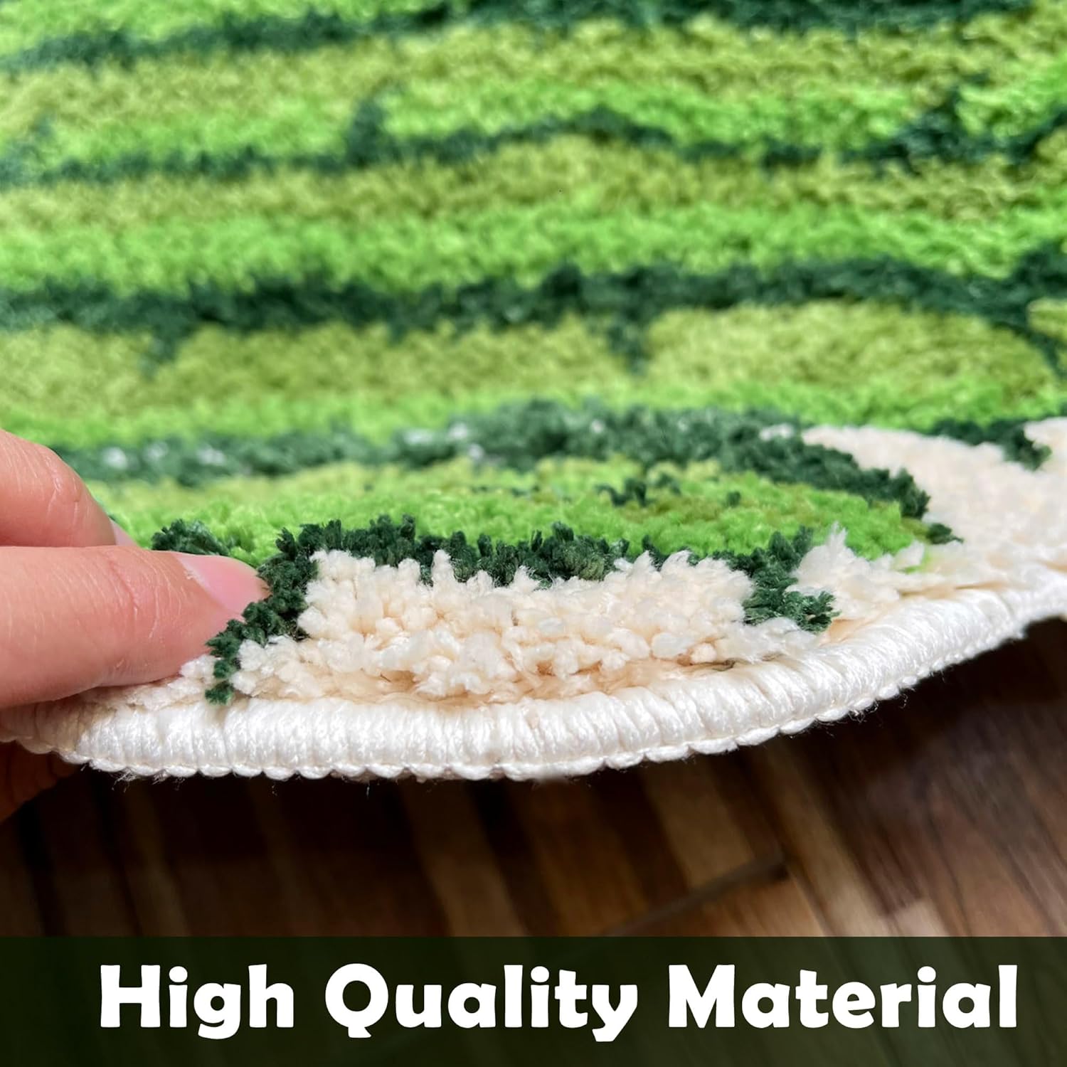 ZSHIFANG Cactus Rug 43x19 Green Microfiber Bath Mat for Bedroom and Bathroom