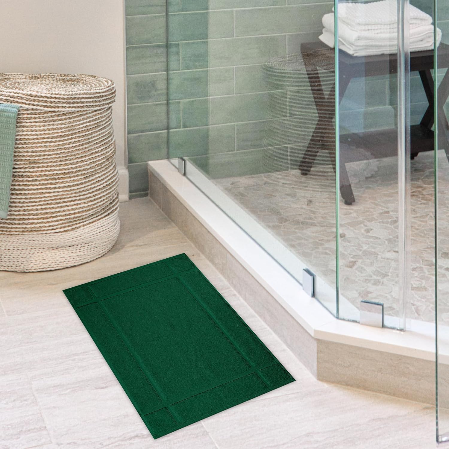 Ample Decor Thick Cotton Bath Mats Set of 2