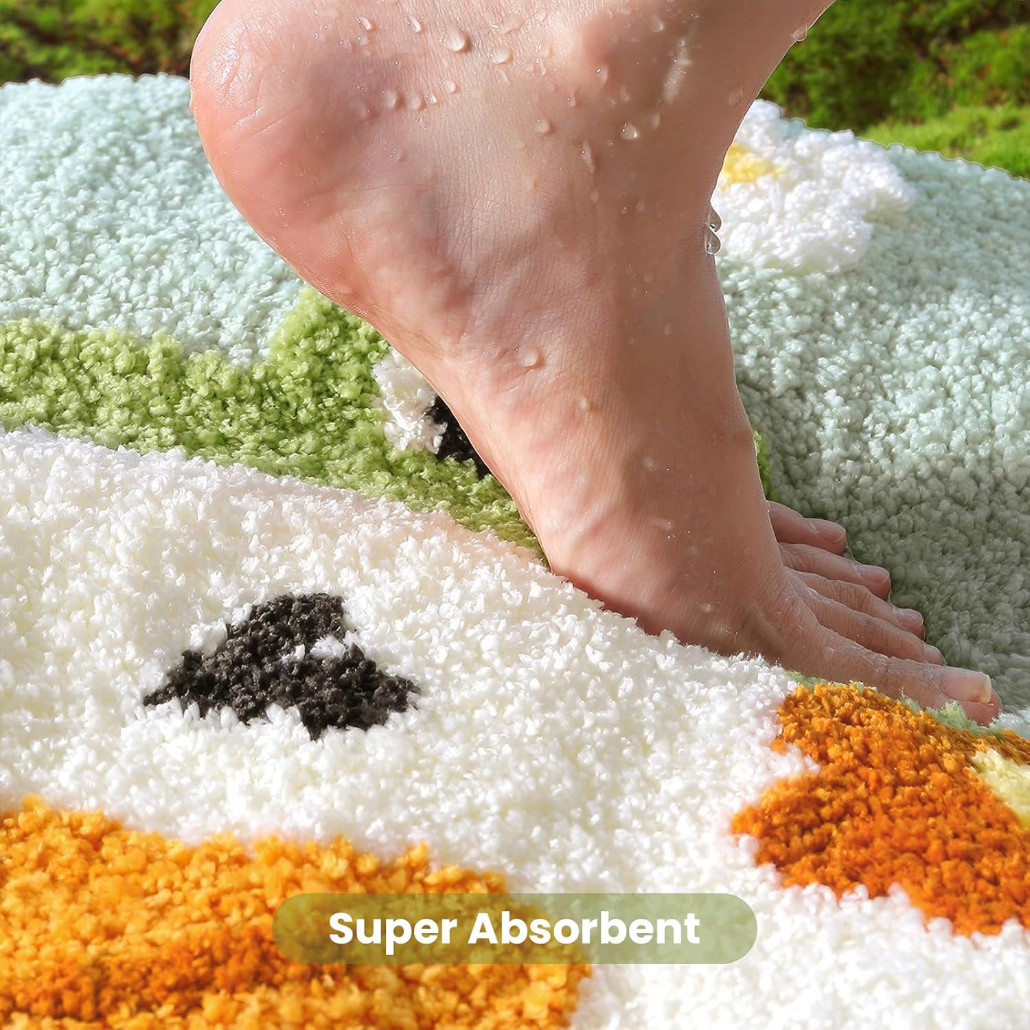 WREWING Animal Bath Mat with Cute Duck Design