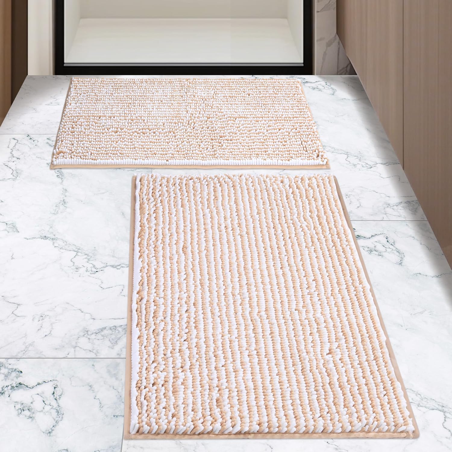 NUOVARUGS Ultra-Soft 2-Piece Bath Rug Set