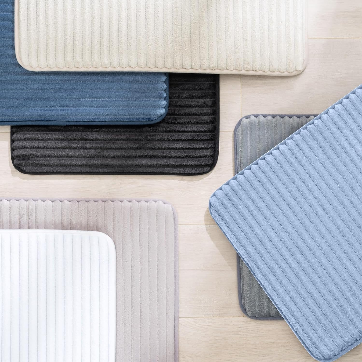 FRESHMINT Ultra Soft Charcoal Bath Mat 17x24 Non-Slip