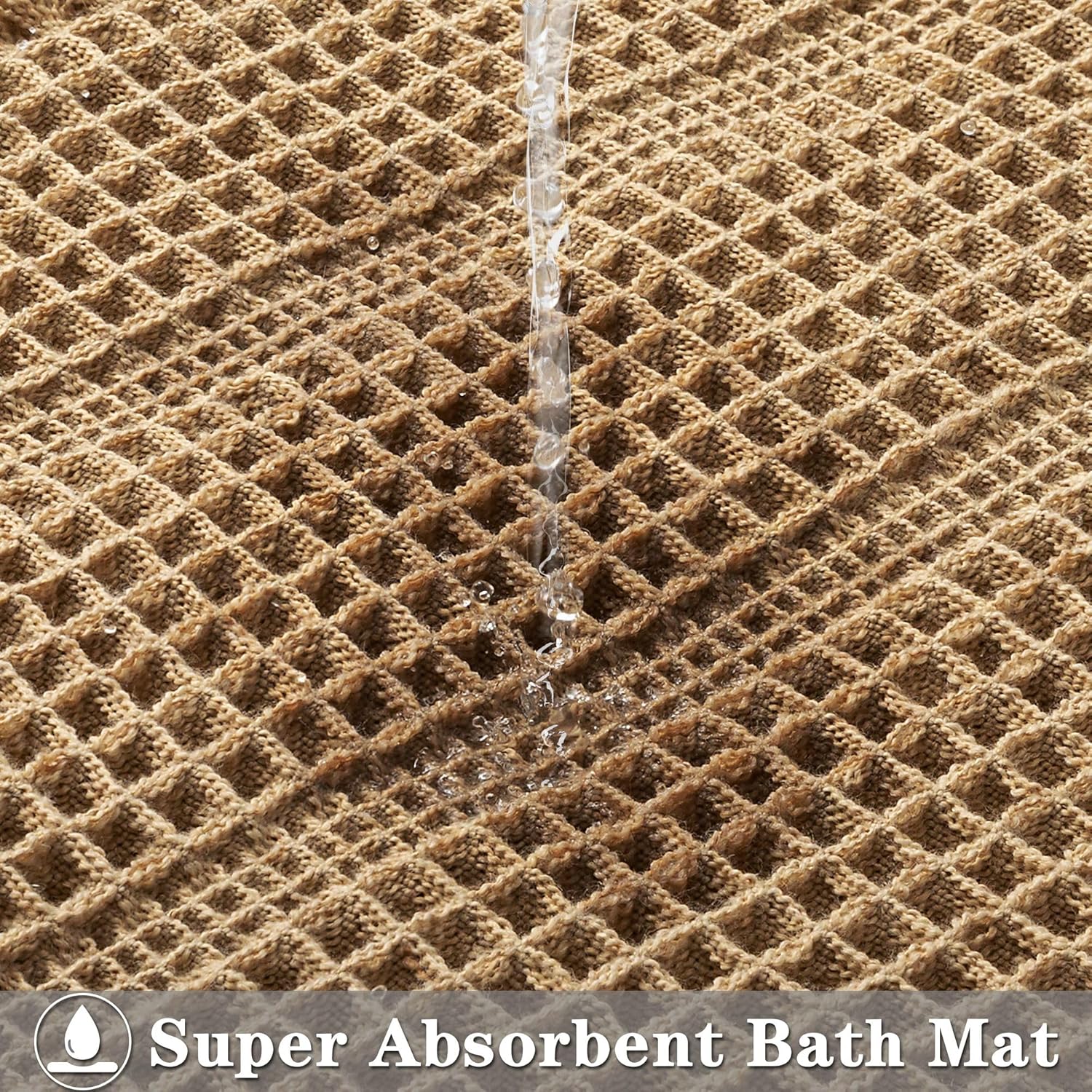 Non Slip Waffle Bath Mat Ultra Soft Quick Dry 18x30