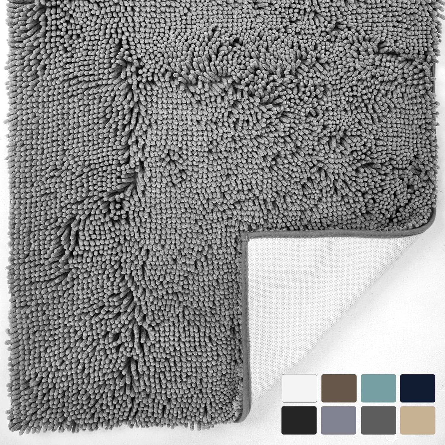 Deconovo Bath Mat 24x17 Inch Non-Slip Microfiber Rug