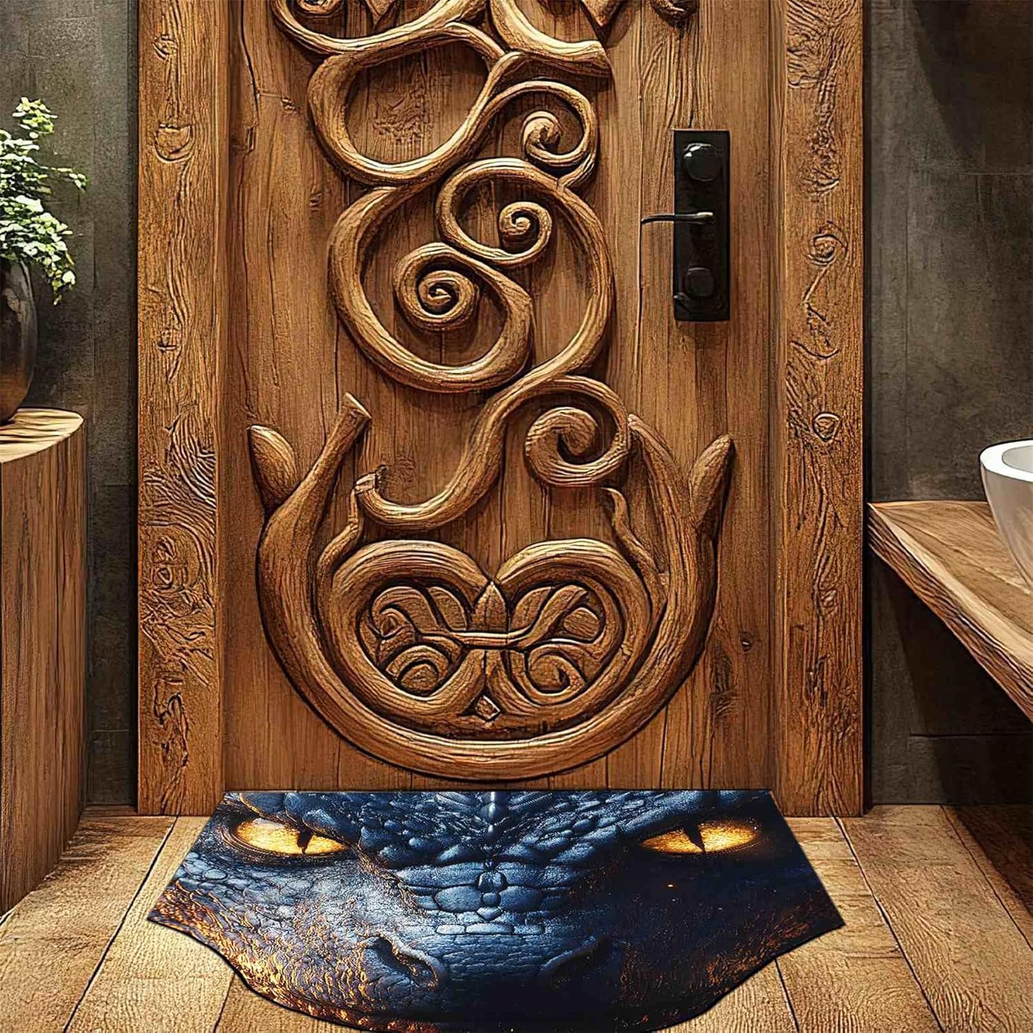 Dragon Bath Mat - 275x236 Inch Cool Pattern Bathroom Rug