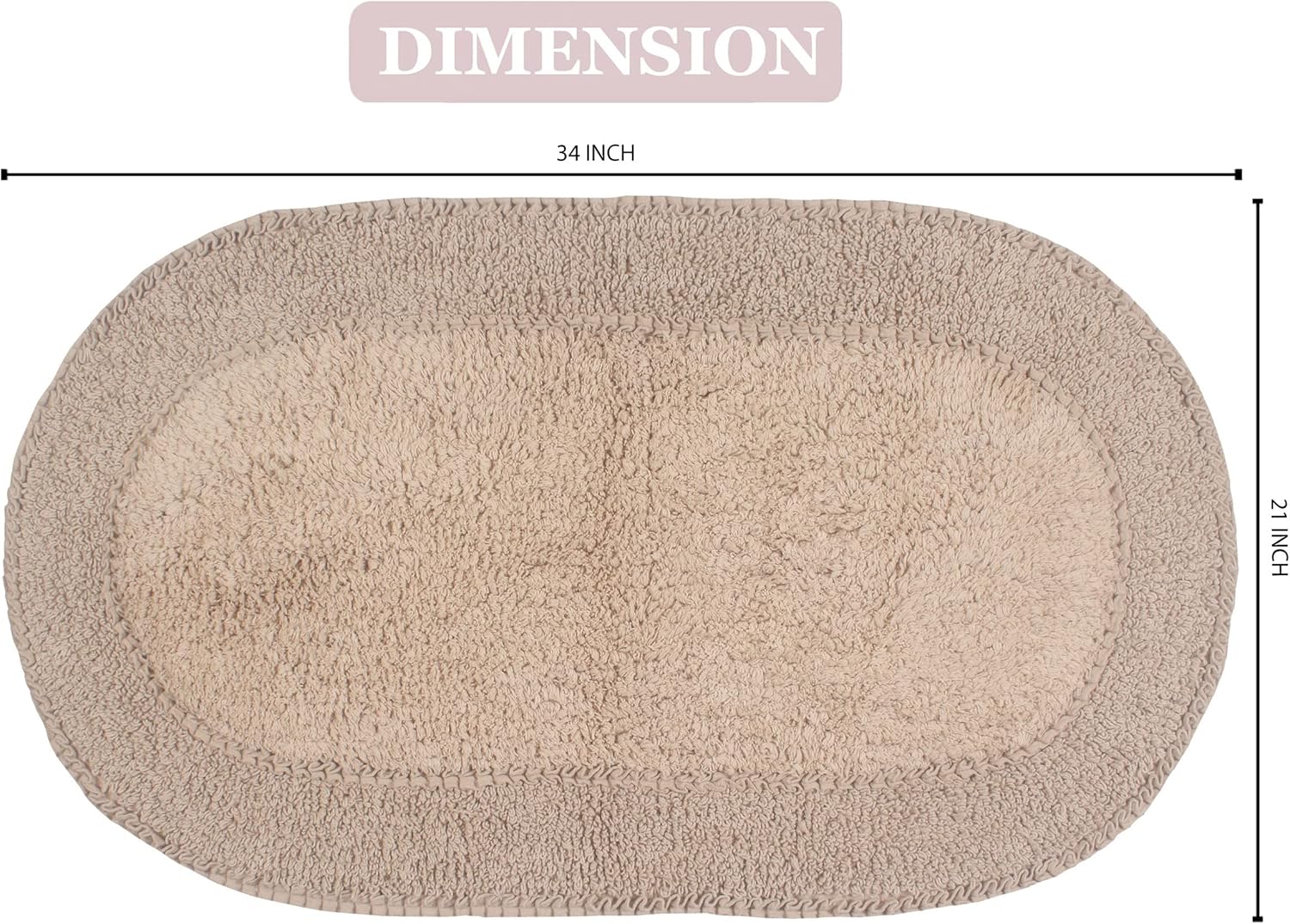 Home Weavers Double Ruffle Cotton Bath Rug Set 1