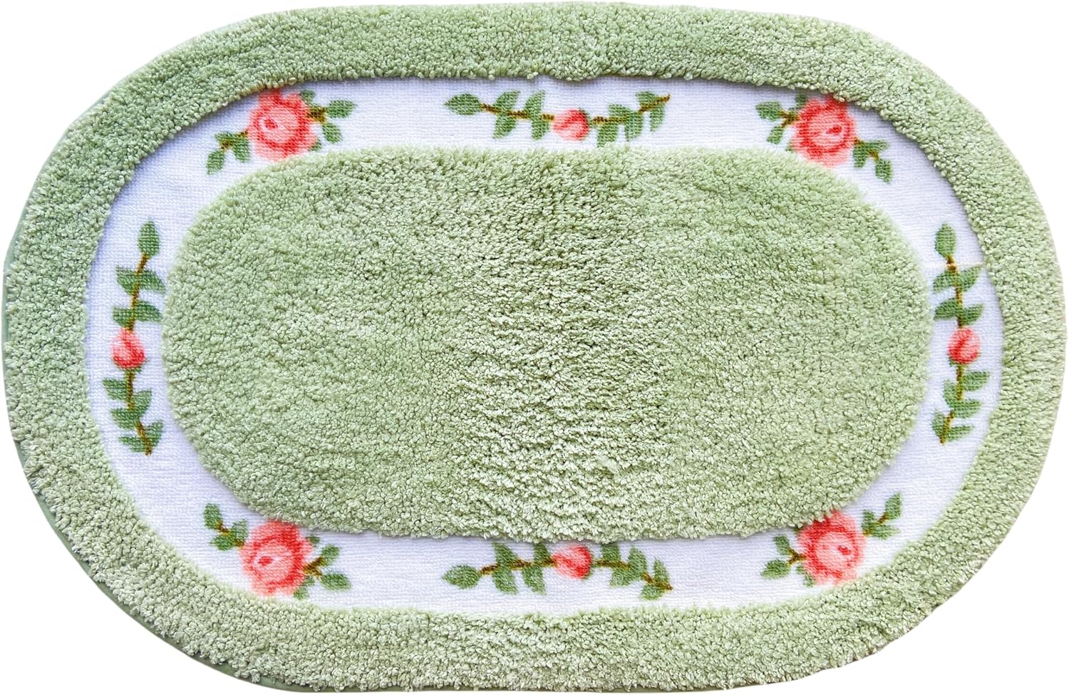 Sytian Nice Rose Flower Bath Mat Non Slip Super Soft