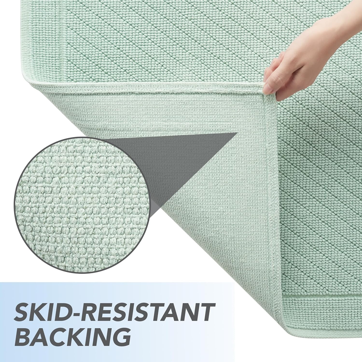 Arkwright 100 Cotton Bath Rug - Green 20x32 in 1