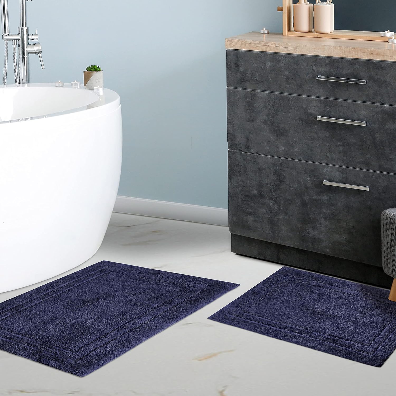 Superior Non-Slip Bath Rug Set 2 Piece