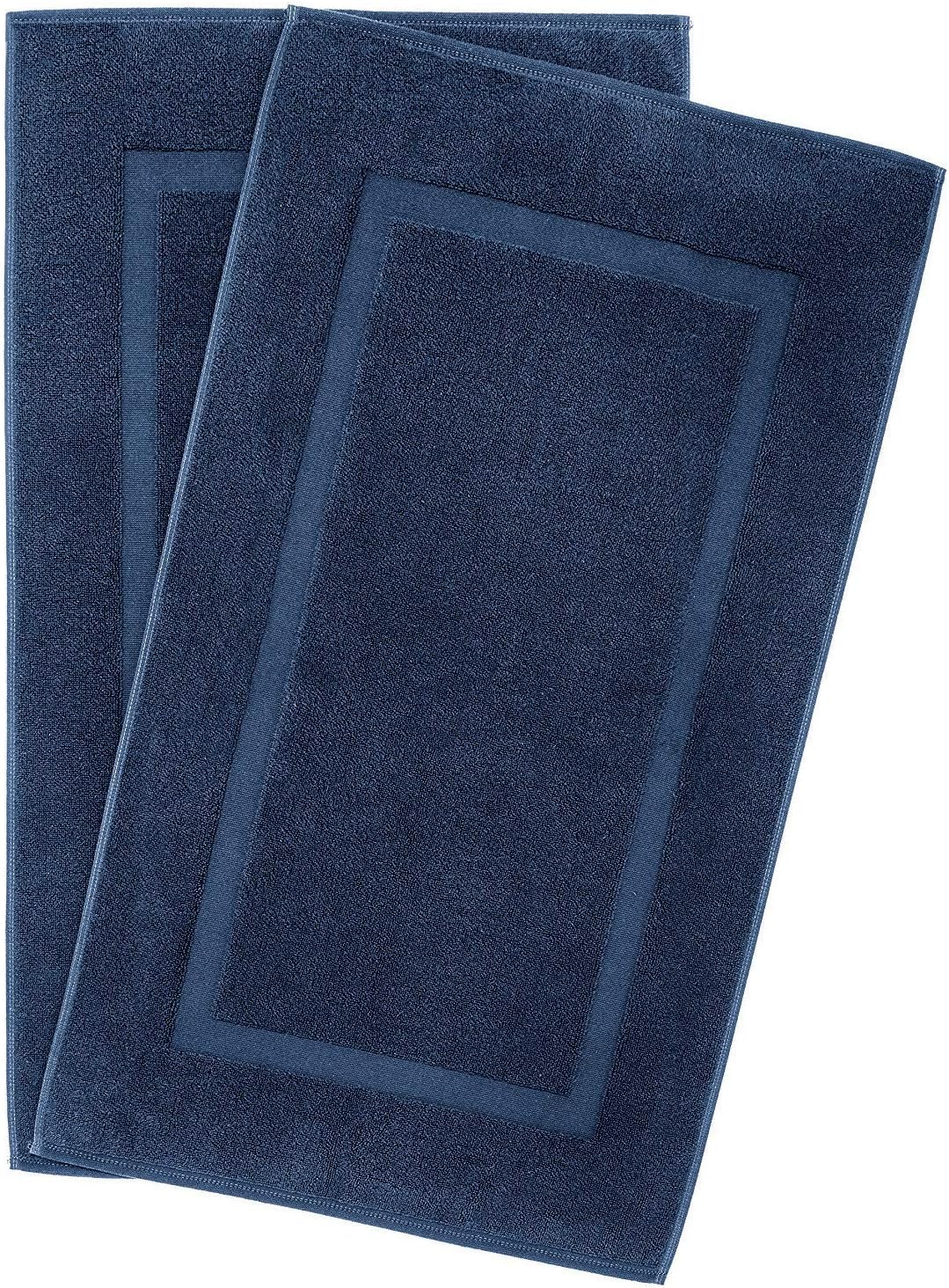 ECO TOWELS Cotton Banded Bath Mats 2 Pack