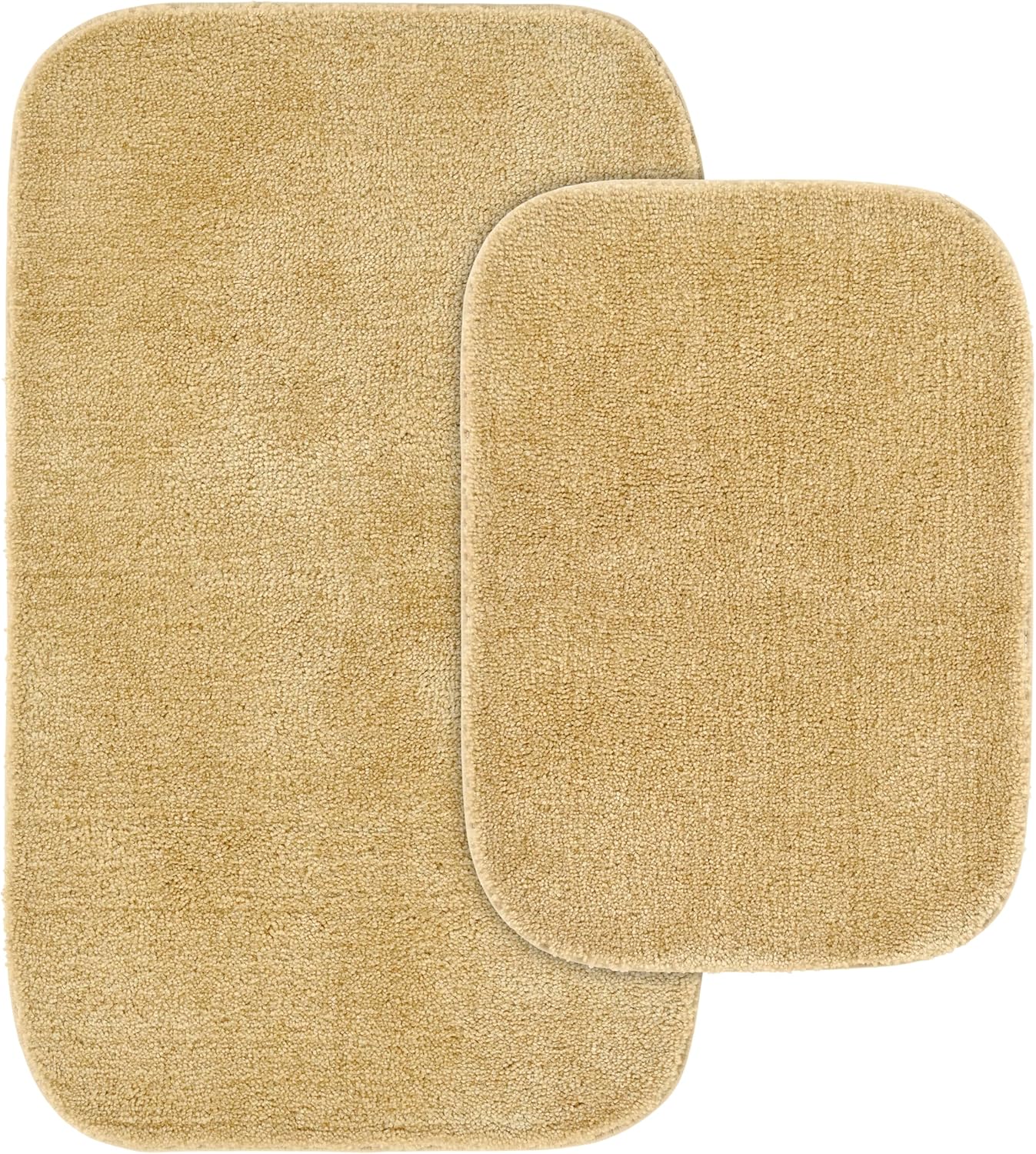 Garland Rug 2 Piece Bath Rug Set - Soft Absorbent Non-Slip