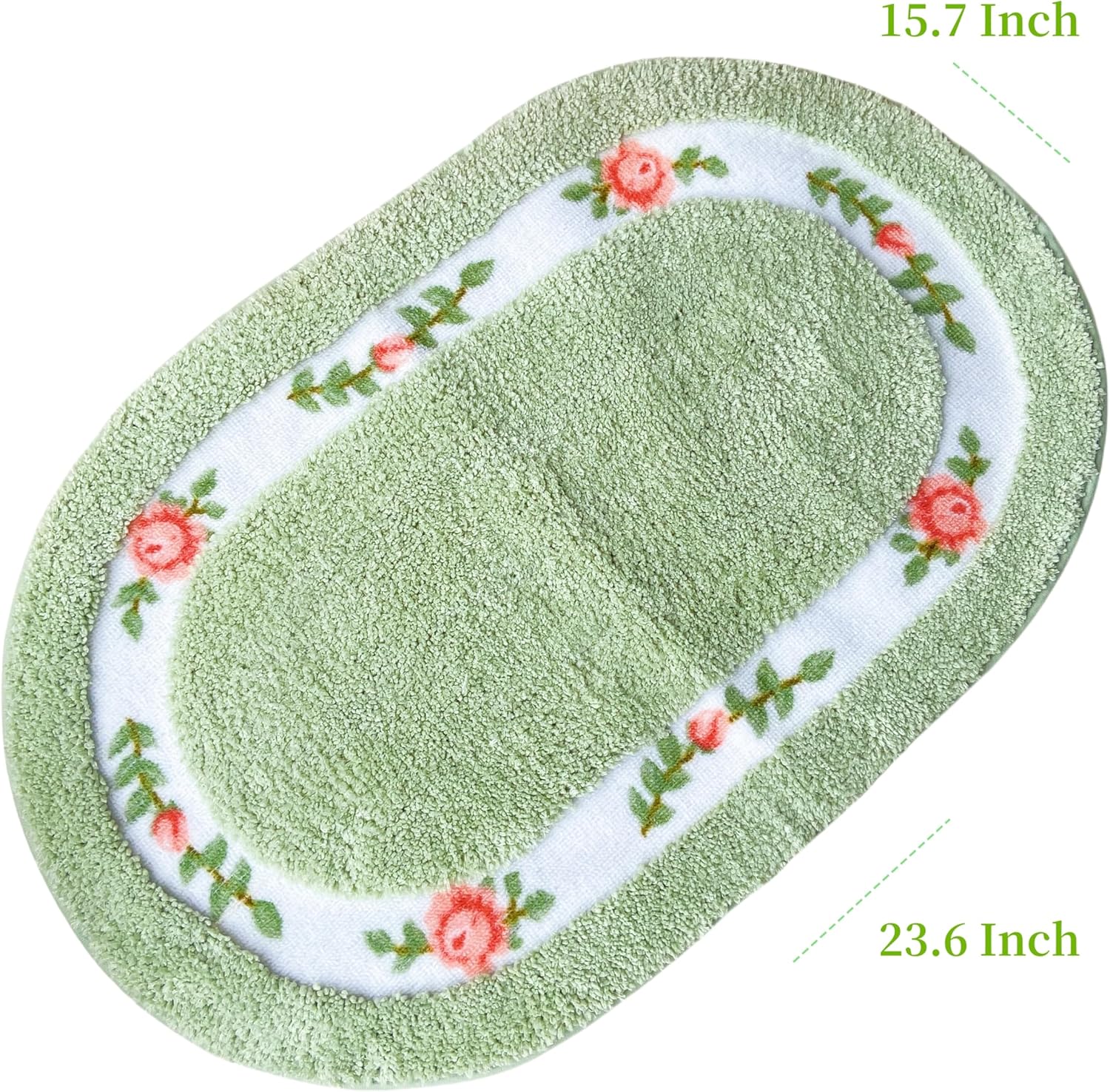 Sytian Nice Rose Flower Bath Mat Non Slip Super Soft