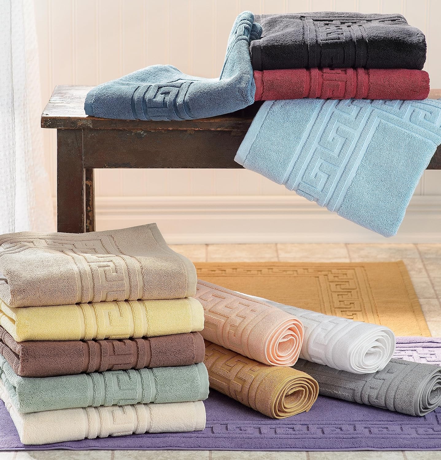 Superior Bath Mat Set of 2 22x35 Cotton