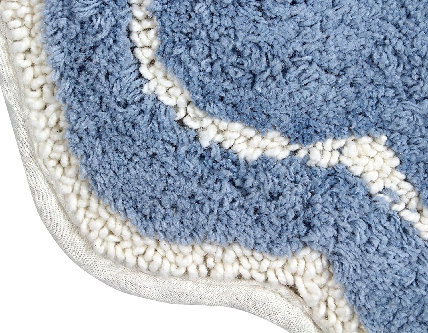Home Weavers Allure Blue Cotton Bath Rug 17Lx24W