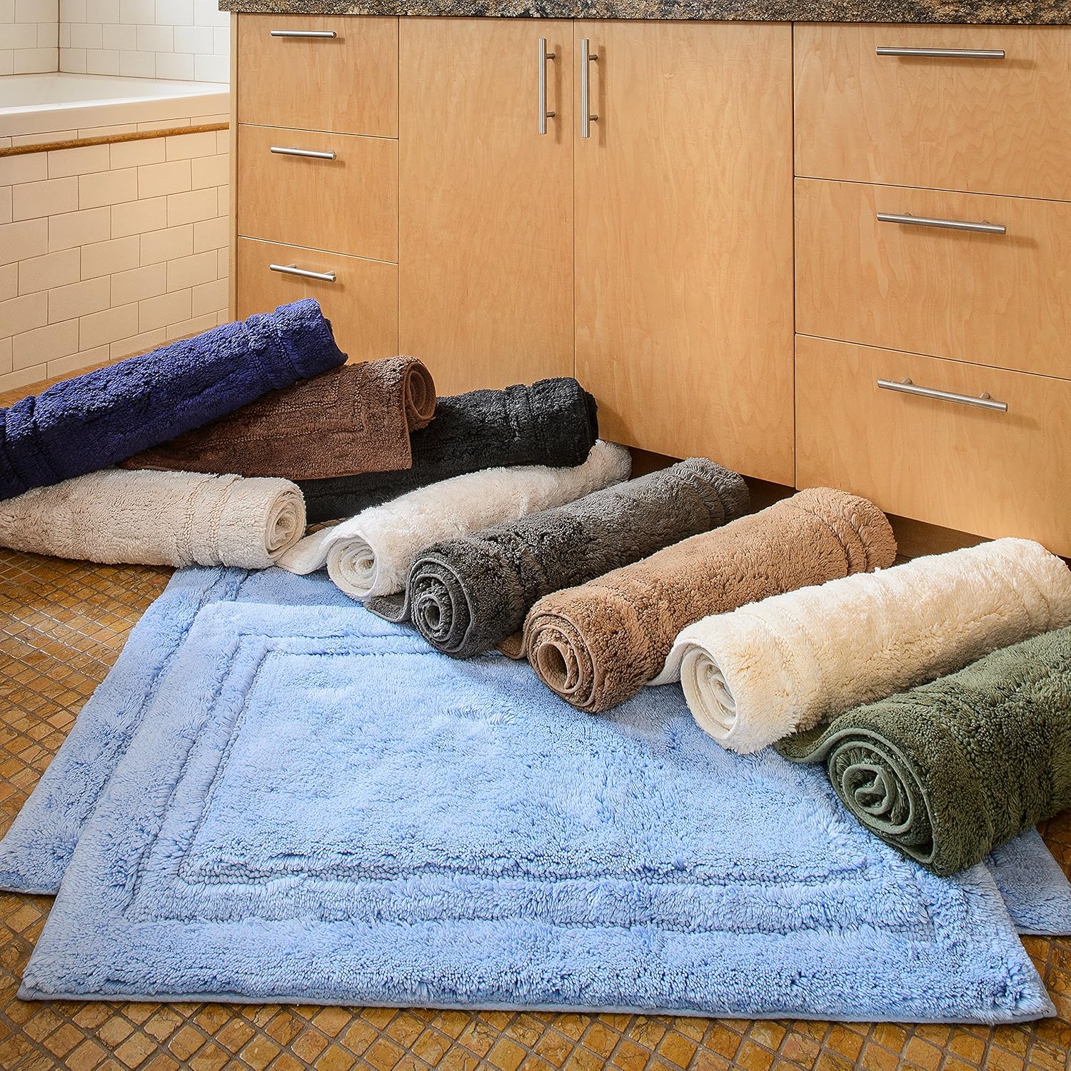 Superior Non-Slip Bath Rug Set 2 Piece